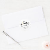 Autocollant pour fête de fiançailles, il a posé la (Enveloppe)