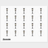 Autocollant pour fille Retro Mod (Feuille)