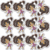 Autocollant pour filles indiennes (Devant)