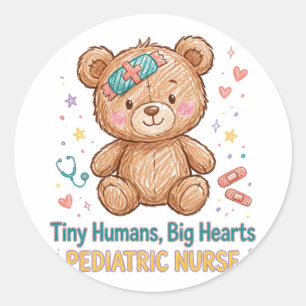Autocollant pour infirmière pédiatrique Tiny Human