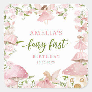 Autocollant pour la première fête d'anniversaire d