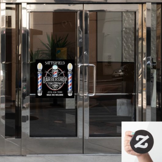 Autocollant pour la vitrine d'un salon de coiffure (Porte de bureau)