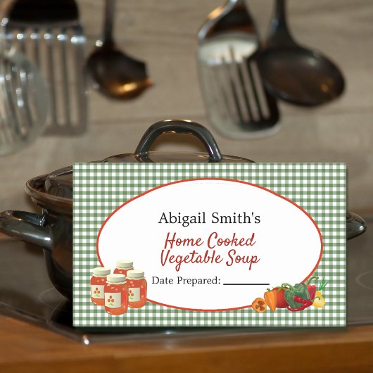 Autocollant pour légumes en pot de conservation po