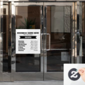 Autocollant pour les heures d'ouverture (Porte de bureau)