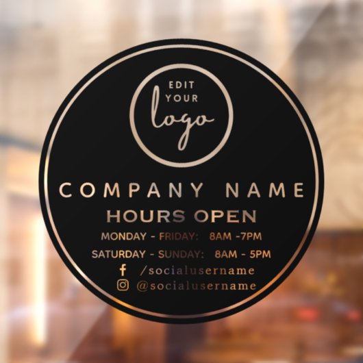 Autocollant pour les heures d'ouverture personnali (Feuille 2)