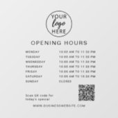 Autocollant pour les heures d'ouverture personnali (Feuille)