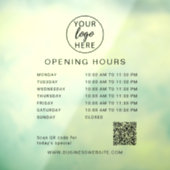 Autocollant pour les heures d'ouverture personnali (Feuille 3)