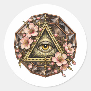 Autocollant pour les yeux de cerisier en fleurs