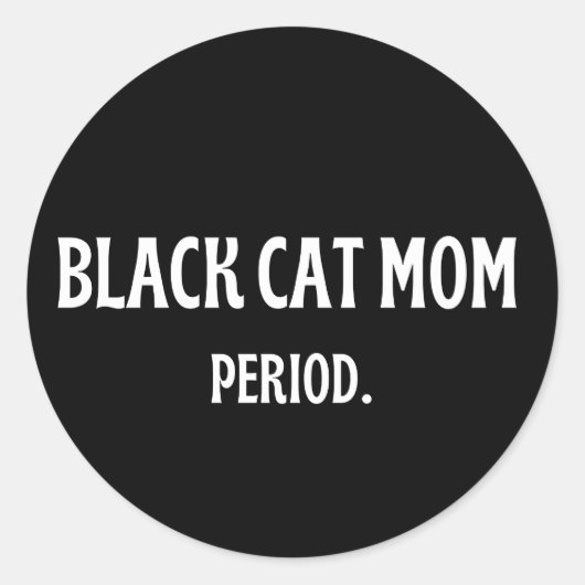 Autocollant pour maman de chat noir période vinyle (Devant)