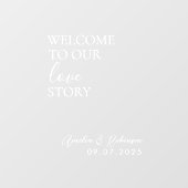 Autocollant pour miroir de mariage – Bienvenue dan (Feuille)