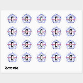 Autocollant pour monogramme bleu occidental "C" pe (Feuille)
