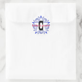 Autocollant pour monogramme bleu occidental "C" pe (Sac)