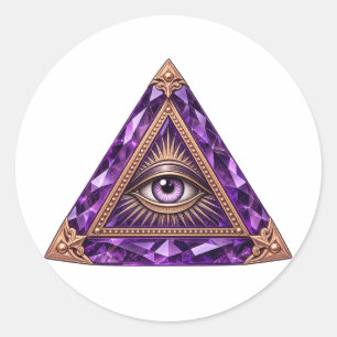 Autocollant pour œil de Cave d'Améthyste
