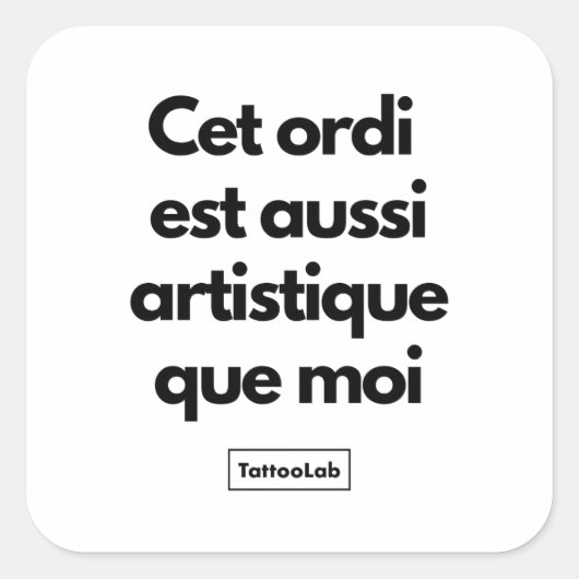 autocollant pour ordi personnalisé (Devant)