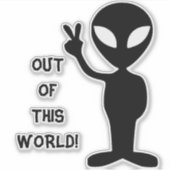 autocollant pour ordinateur portable alien hors de (Devant)