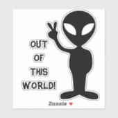 autocollant pour ordinateur portable alien hors de (Feuille)