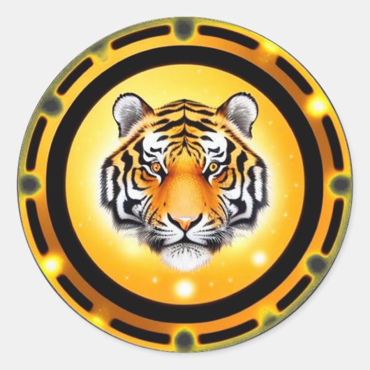 🐅 Autocollant pour ordinateur portable avec visag (Devant)