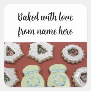 Autocollant pour paquet de biscuits de Noël au suc