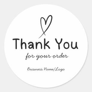 Autocollant pour petite entreprise noir et blanc
