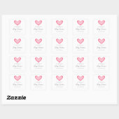 Autocollant pour plaque de coeur valentine (Feuille)