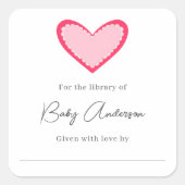 Autocollant pour plaque de coeur valentine (Devant)