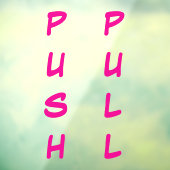 Autocollant pour porte - POUSSER / TIRER (Feuille 3)