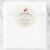 Autocollant pour pot de Confiture de Cerises Maiso (Sac)