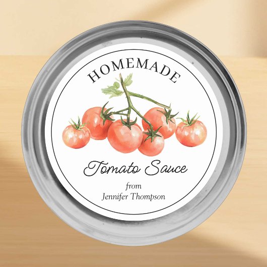 Autocollant pour pot de sauce tomate maison