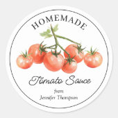 Autocollant pour pot de sauce tomate maison (Devant)