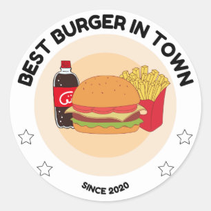 Autocollant pour restaurant amateur de burgers