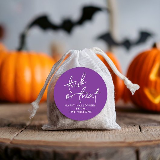 autocollant pour sac de friandises d'Halloween