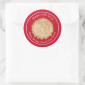 Autocollant pour tarte aux pommes Rustic Made with (Sac)