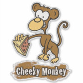 Autocollant pour valise Conception Singe Cheeky (Devant)