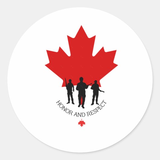 Autocollant pour vétérans canadiens (Devant)