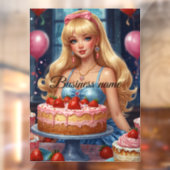 Autocollant pour vitrine de confiserie (Feuille 2)