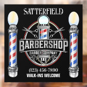 Autocollant pour vitrine de salon de coiffure (Feuille 2)