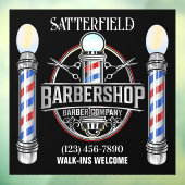 Autocollant pour vitrine de salon de coiffure (Feuille 3)