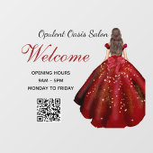 Autocollant pour vitrine de salon de luxe glamour  (Feuille)