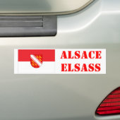 Autocollant pour voiture Alsace Rot ùn Wiss (En voiture)