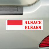 Autocollant pour voiture Alsace Rot ùn Wiss (En voiture)