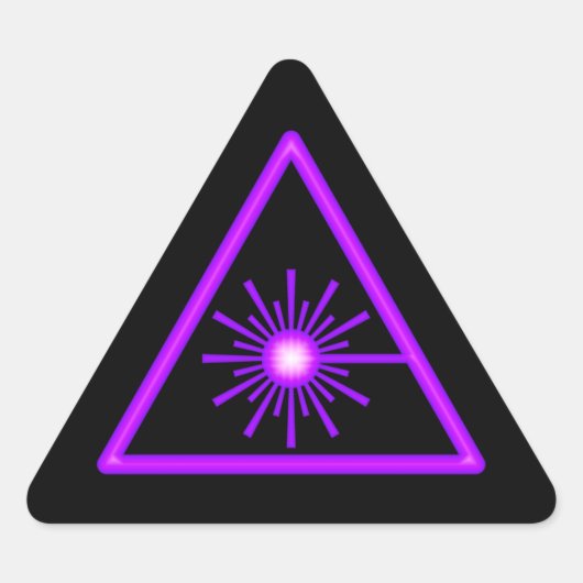 Autocollant pourpre et noir de symbole de laser (Devant)