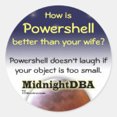 autocollant "Powershell ne rit pas" (Devant)