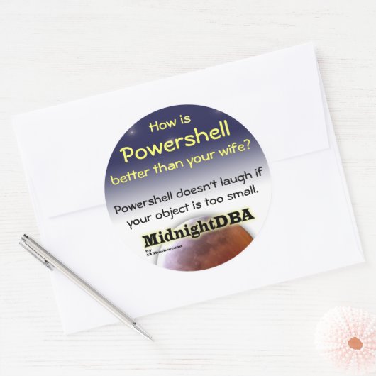 autocollant "Powershell ne rit pas" (Enveloppe)