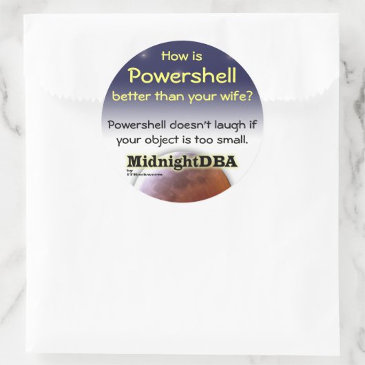 autocollant "Powershell ne rit pas" (Sac)