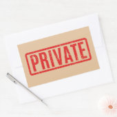 Autocollant privé rectangulaire (Enveloppe)