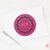 Autocollant produit artisanal en dentelle rose (Enveloppe)