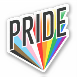 Autocollant Progress Pride Burst