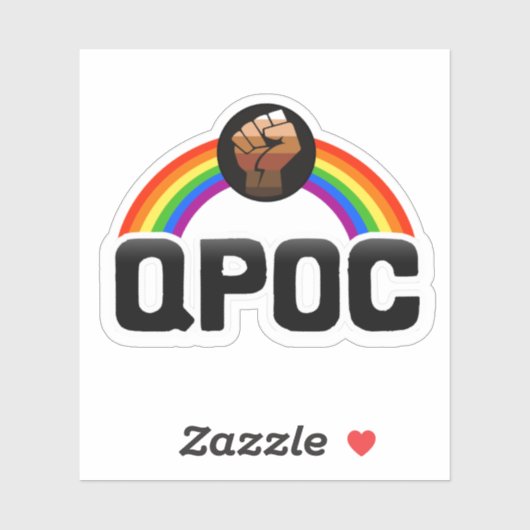 Autocollant Progress Pride QPOC (Feuille)