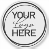 Autocollant promotionnel – Logo et conception de m (Devant)