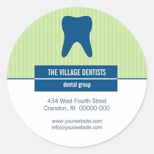 Autocollant promotionnel pour dentiste iconographi (Devant)